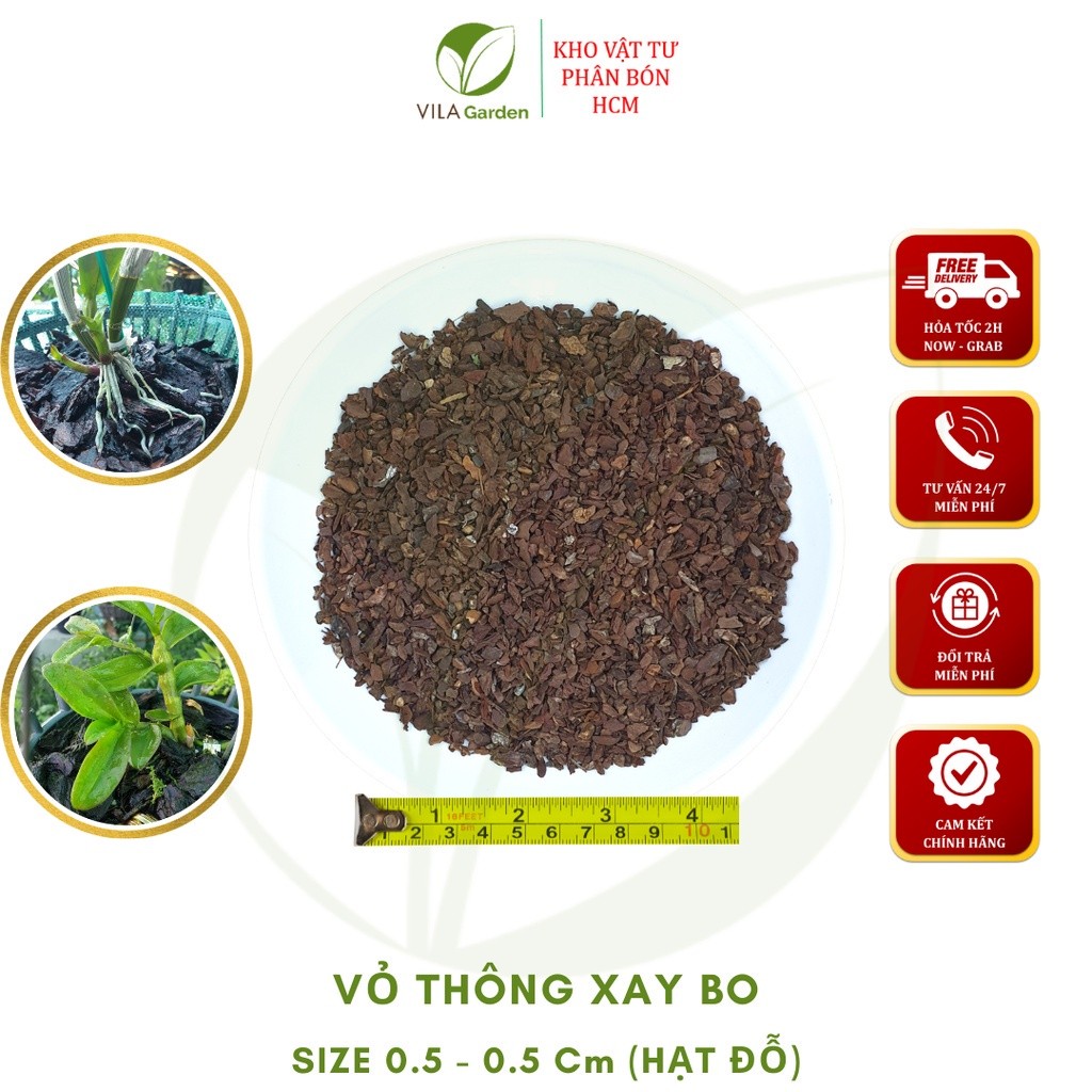 Vỏ Thông Xay Bo size 0.5cm (Túi 1kg)