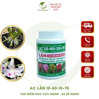 Phân Bón NPK Vi Lượng Kích Hoa AC LÂN 10-60-10+TE Chuyên Gia Tạo Mầm Hoa hũ 100g