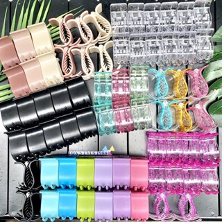 Lố 12 Kẹp Càng Cua 3 Răng 5 Răng Trơn Nhiều Màu Không Đau Tóc Phụ Kiện Tóc Nữ Xu Hướng