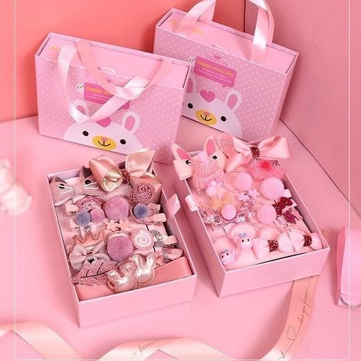  Túi Hộp Kéo 18 Chi Tiết Kẹp Tóc Dây Cột Tóc Làm Quà Tặng Dễ Thương Phụ Kiện Tóc Cho Nữ Và Bé Gái 