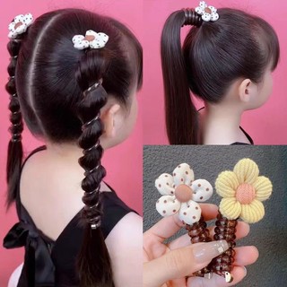 Cột Tóc Lò Xo Xoắn Dài Nơ Hoa Icon Đáng Yêu Tiện Dụng Cho Bé Không Đau Tóc Phụ Kiện Tóc Nữ Và Bé Gái