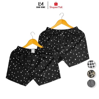 Quần short đùi ngủ nam nữ BAMI HOME, chất thun cotton thoáng mát, mềm mại QNTCT- 056
