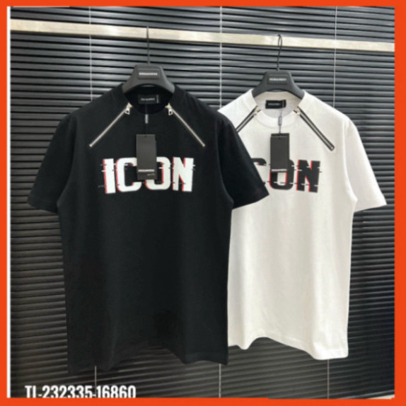 Áo Phông Nam Nữ Dsquared2 ICON Phối 2 Khoá Zip. Áo Thun Nam Nữ Unisex Form rông Hottrend 2023 Dành c