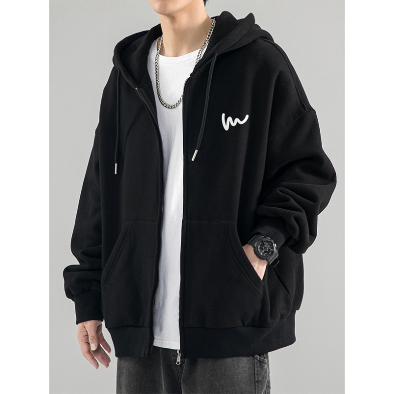 Áo khoác hoodie zip nam nữ form rộng, áo hoodie nỉ bông nam nữ có mũ 2 lớp kiểu dáng Basic thời trang Unisex Hàn Quốc.
