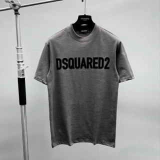 Áo phông nam Boy Phố DSQ vải xước in chữ nhung ngang ngực cổ bo dày dặn basic cao cấp 2025