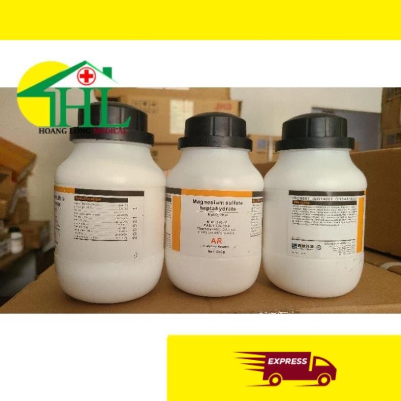 Hóa chất :Magnesium Sulfate Heptahydrate MgSO4.7H2O  500g  T.Quốc