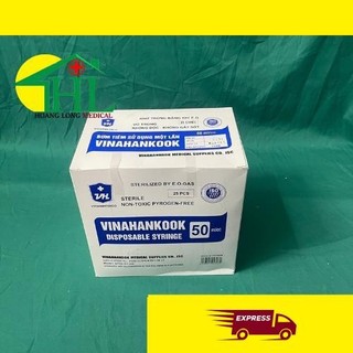[Bán lẻ 10 chiếc] Bơm tiêm 1 lần Vinahankook 50ml