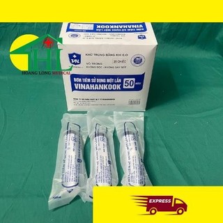 [Bán lẻ 10 chiếc] Bơm tiêm 1 lần Vinahankook 50ml