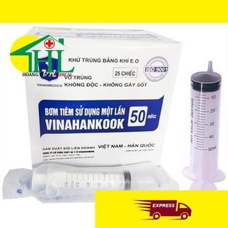 [Bán lẻ 10 chiếc] Bơm tiêm 1 lần Vinahankook 50ml