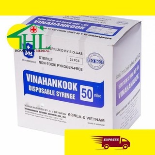 [Bán lẻ 10 chiếc] Bơm tiêm 1 lần Vinahankook 50ml
