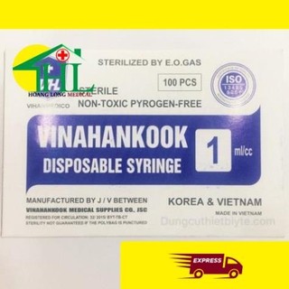 [Bán lẻ 10 chiếc] Bơm tiêm 1 lần Vinahankook 1ml