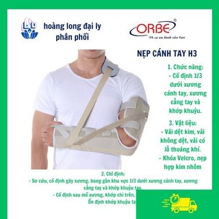 Nẹp cánh tay orbe h3 cố định 1/3 dưới xương cánh tay, xương cẳng tay & khớp khuỷu