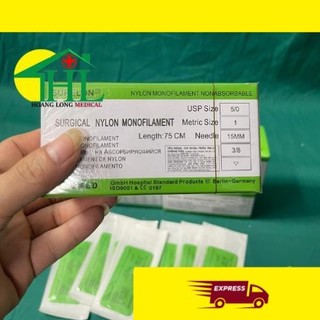 Chỉ nylon size từ số 2/0 đến 5/0 hộp 12 sợi