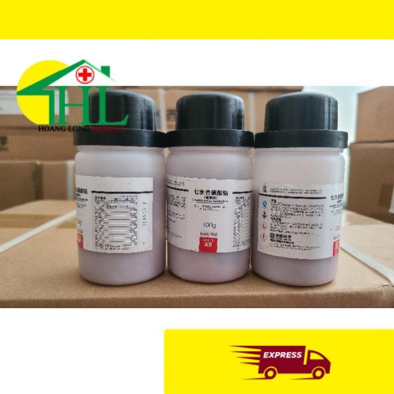Hóa chất : Cobalt(II) Sulfate heptanhydrate CoSO4 7H2O 100g  T.Quốc