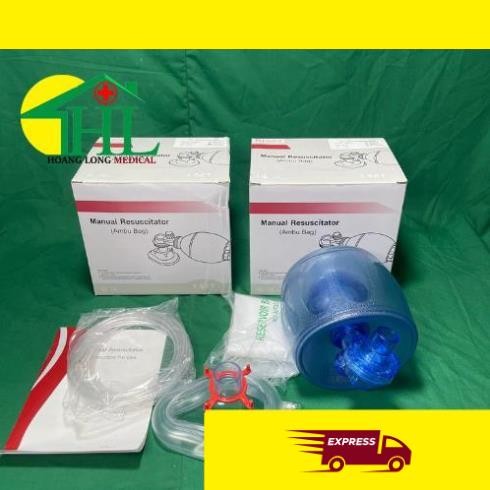 Bóng Bóp Ambu Cấp Cứu Oxy Tập Thở [Người Lớn, Trẻ Em]