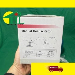 Bóng Bóp Ambu Cấp Cứu Oxy Tập Thở [Người Lớn, Trẻ Em]