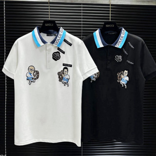 Áo polo ĐÔN CHỀ hoạ tiết thêu logo phối cổ dệt chữ siêu đẹp - Áo polo nam hàng siêu cấp hot trend 2024