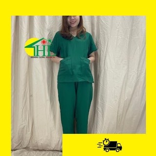 Bộ Quần Áo Phẫu Thuật Xanh Nam Nữ - Bộ Đồng Phục Phẫu Thuật Bác Sĩ, Thẩm Mỹ Viện, Spa