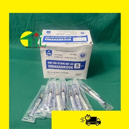 [Bán lẻ 10 chiếc] Bơm tiêm 1 lần Vinahankook 5ml