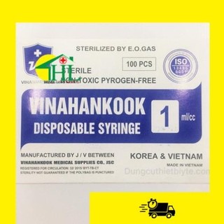 [Bán lẻ 10 chiếc] Bơm tiêm 1 lần Vinahankook 1ml