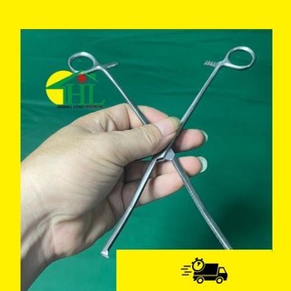Panh y tế, panh gắp phẫu thuật, pen kẹp y tế, panh cong có mấu 24cm - hàng pakistan