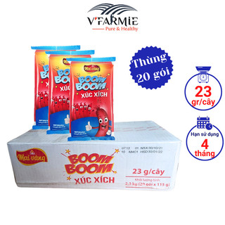  Xúc xích Vissan Boom Boom thùng 2.3kg  100 cây x 23g  - XXTT Boom Boom 23g gói 