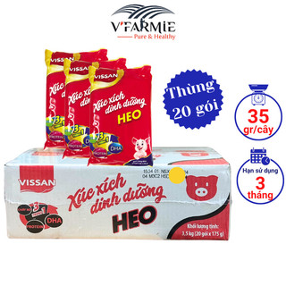  Xúc xích heo dinh dưỡng Vissan thùng 3.5kg  20 gói x 175g  