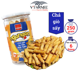  Chả giò sấy giòn ăn liền hải sản hộp 250g - Chả giò ALNN Hải sản Vissan 250g 
