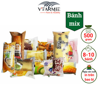 Bánh mix các loại không trùng vị 500g có 8-10 cái