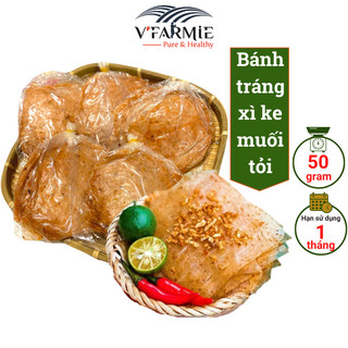 Bánh tráng xì ke muối nhuyễn tỏi phi cay gói 50g
