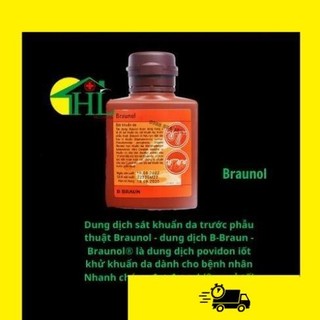 Dung dịch sát khuẩn da phẫu thuật Braunol 100ml