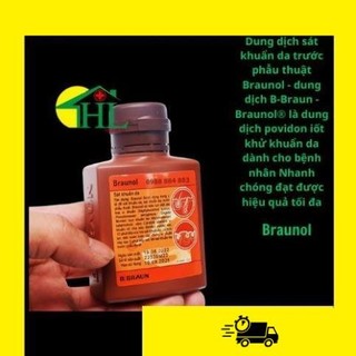 Dung dịch sát khuẩn da phẫu thuật Braunol 100ml