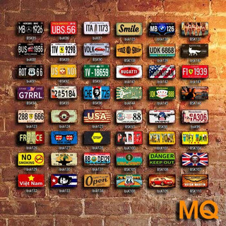 Ablum 50 Mẫu Biển Số Trang Trí Tiệm - Biển Số Xe Trang Trí Quán Cafe Trà Sữa Barber Phong Cách Vingtage