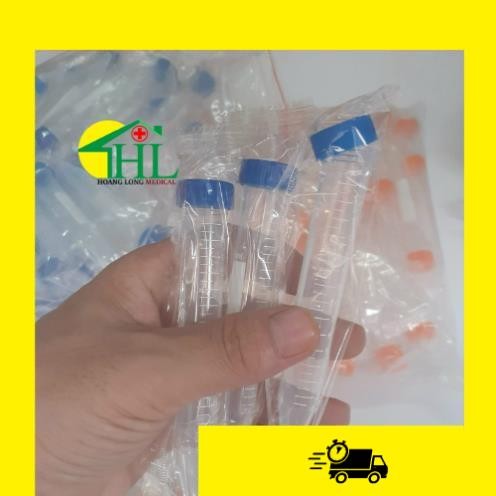 Com Bo 20 Ống Falcon 15ml - Ống Ly Tâm 15ml nắp Vặn, Đáy Nhọn Tiệt Trùng Từng Cái