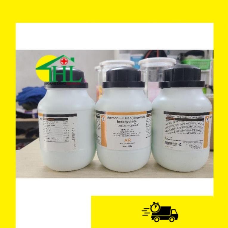 Hóa Chất: Ammonium iron(II) sulfate hexahydrate (NH4)2Fe(SO4)2 6H2O 500g  T.Quốc