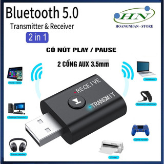 Thiết bị thu phát bluetooth 5.0 không dây hai chiều usb laptop pc ô tô phát nhạc d878 - bluetooth receiver transmit bt60