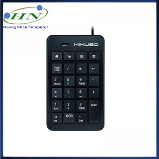 Bàn phím số mini máy tính MIKUSO KB-047U cổng USB có dây siêu nhỏ gọn tiện lợi phù hợp để tính toán