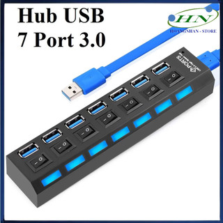 Hub USB 3.0 - 7 port cổng có công tắc - màu ngẫu nhiên