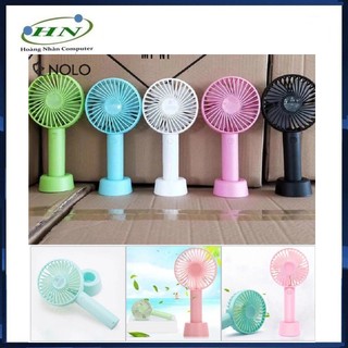 Quạt cầm tay - Quạt sạc tích điện có chân đế để bàn tiện dụng