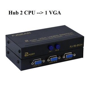 Hub chuyên 2 cpu ra 1 vga - có nút