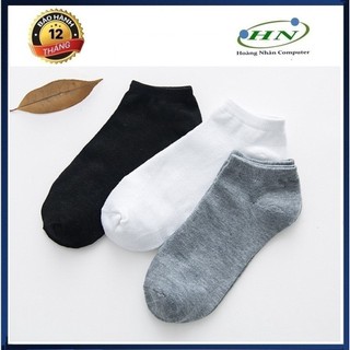 Combo vớ cotton trơn cổ ngắn Hàn Quốc