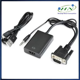 Cáp Chuyển VGA sang HDMI có audio (hộp xanhđen)