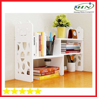 Kệ sách để bàn bằng gỗ nhựa PVC xinh xắn và tiện nghi HD00006