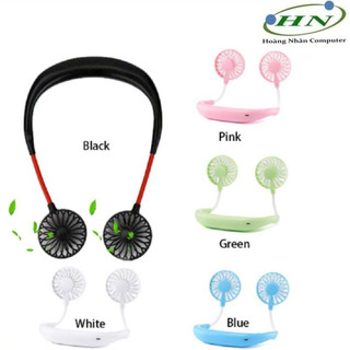 QUẠT ĐEO CỔ - Quạt Mini Đeo Cổ 3 Tốc Độ Led Có Sạc (Màu ngẫu nhiên)