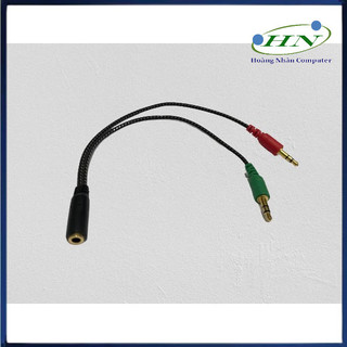 Dây cáp chuyển 2 đầu 3.5 audio và micro ra 1 đầu 3.5 cho pc laptop-c23