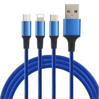 Cáp Sạc 3 Đầu Chống Rối Đứt Cho IPMicro-Type C