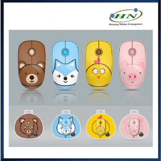 Tặng Kèm Lót chuột Kute + Chuột Máy Tính Không Dây FD E680