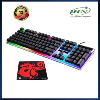 Bàn phím giả cơ g21 game led 7 màu + tặng lót chuột