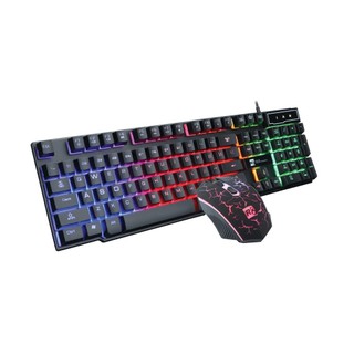 COMBO BÀN PHÍM VÀ CHUỘT R8 1910 GIẢ CƠ GAME LED 7 MÀU + TẶNG LÓT LOGITECH