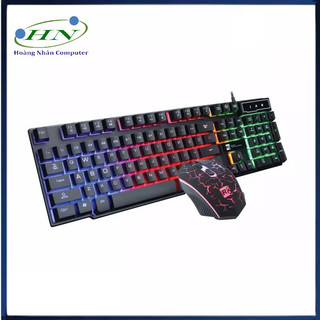 BỘ BÀN PHÍM VÀ CHUỘT GIẢ CƠ GAME R8 1910 LED ĐA MÀU